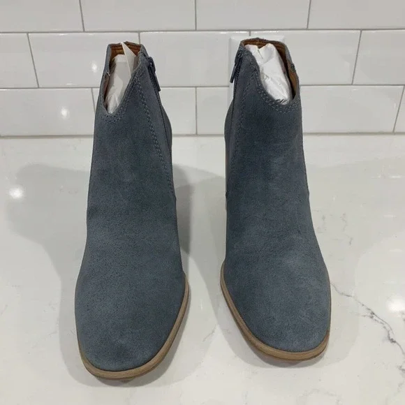 Lucky Brand | Bootie Pellyon Heeled Suede Gray Ankle - Picture 2 of 7